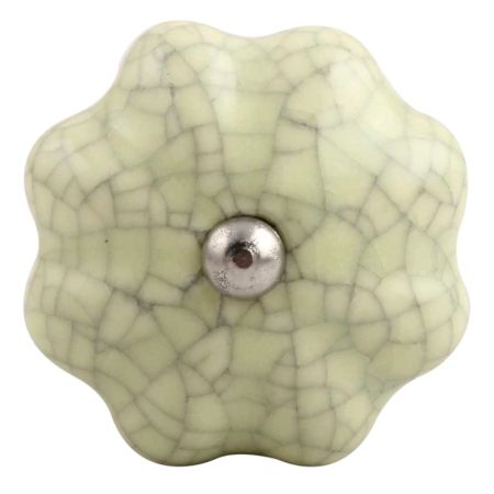 Washed Green Crackle Ceramic Melon Wine Stopper